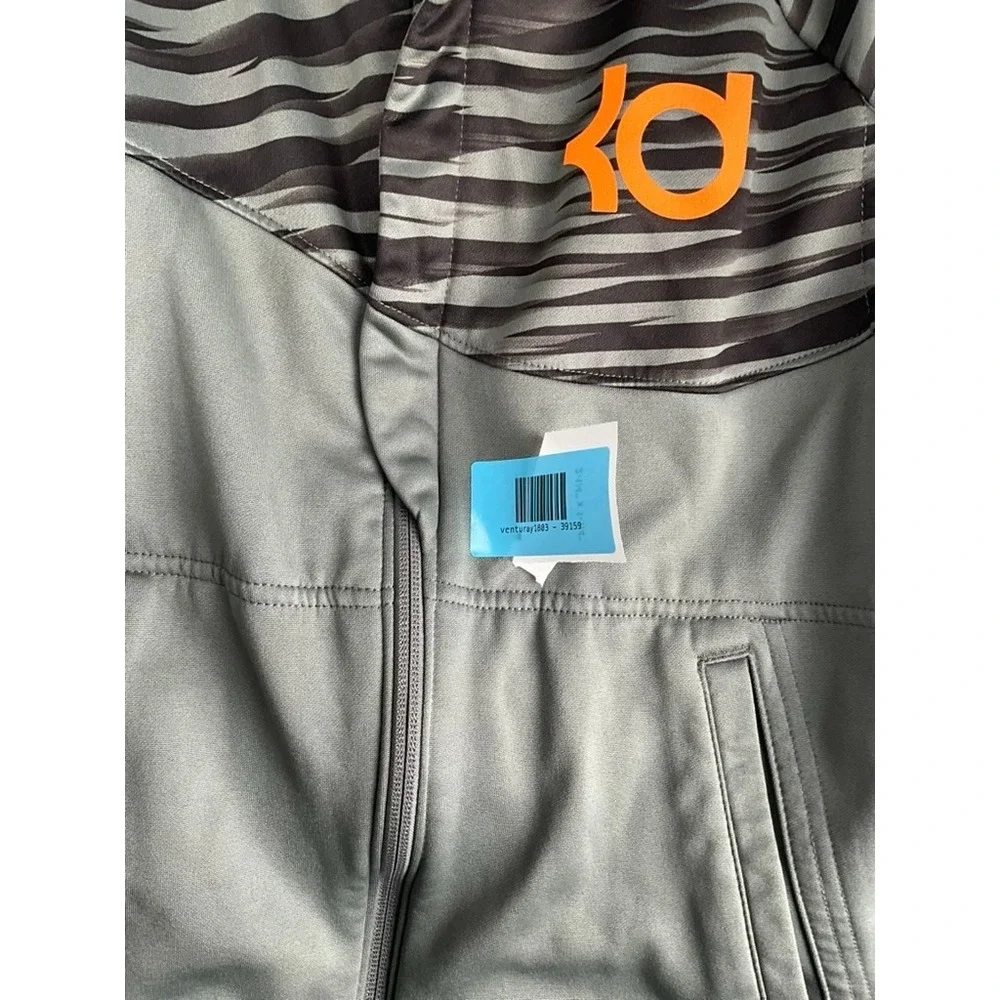 Nike KD Kevin Durant Boys Zip Hoodie Jacket‎ L Gray/Black Logo